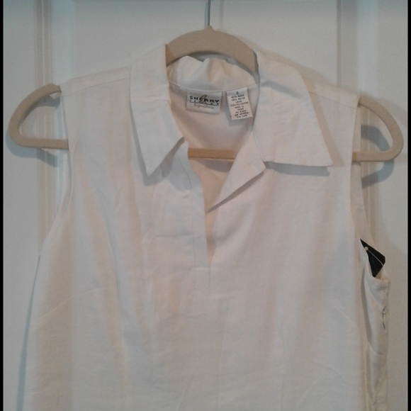 Sherry Taylor Collared Sleeveless Ivory Maxi Dress - Size Small - Picture 2 of 6